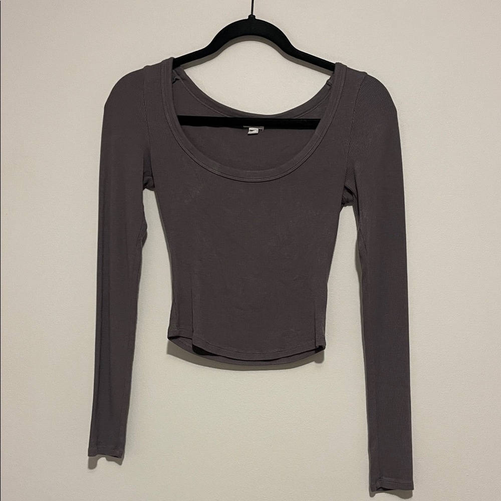 Garage Women's Long Sleeve Top in Charcoal
